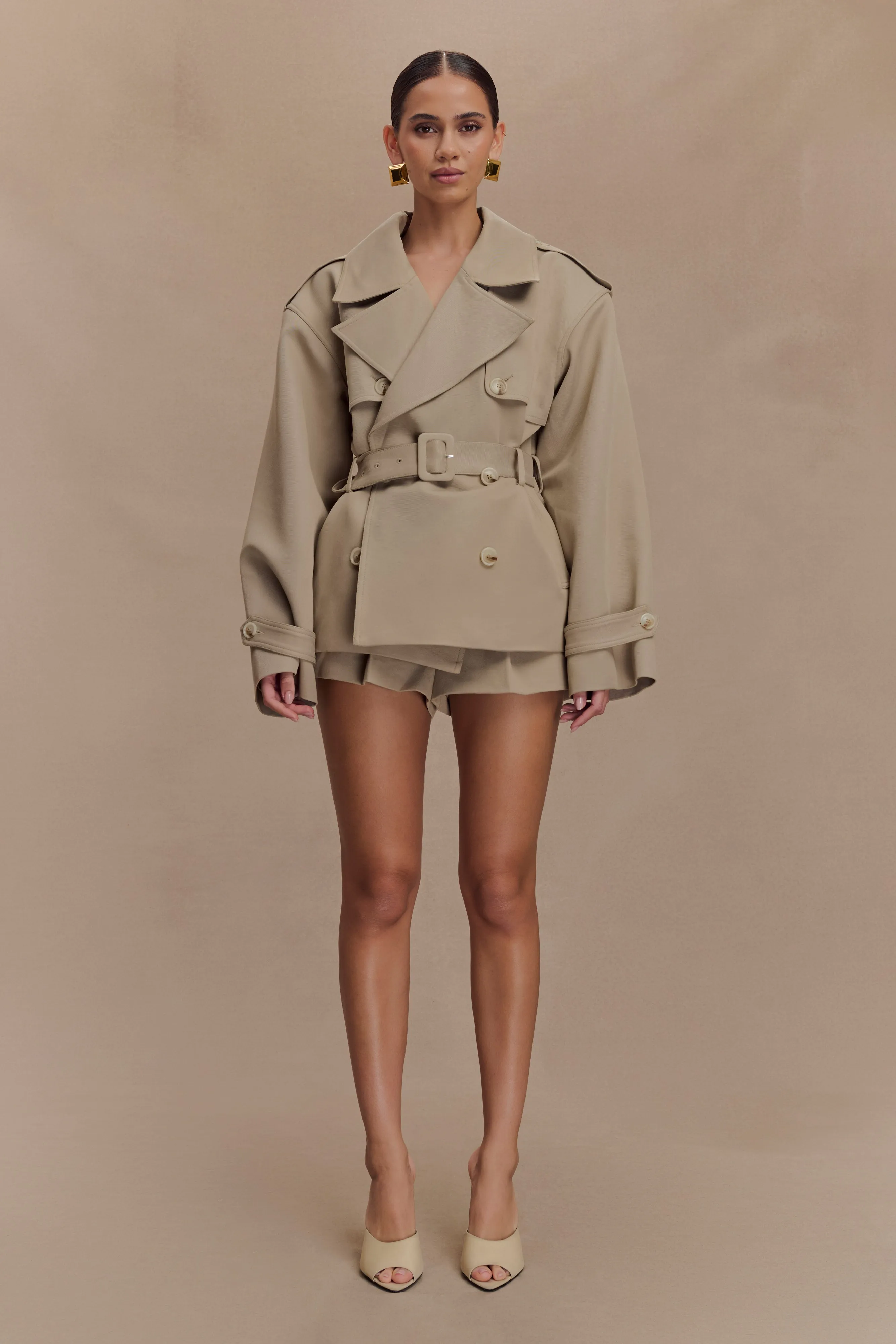 Alden High Waisted Short - Pebble