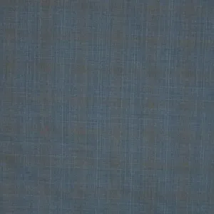 Blue Medium Glen Check SCABAL Super 130's Wool Fabric