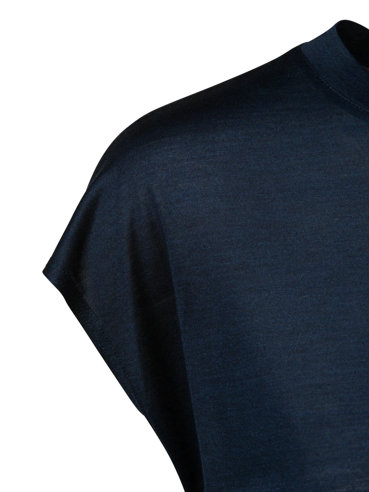 Cap Sleeve Silk Jersey T-Shirt
