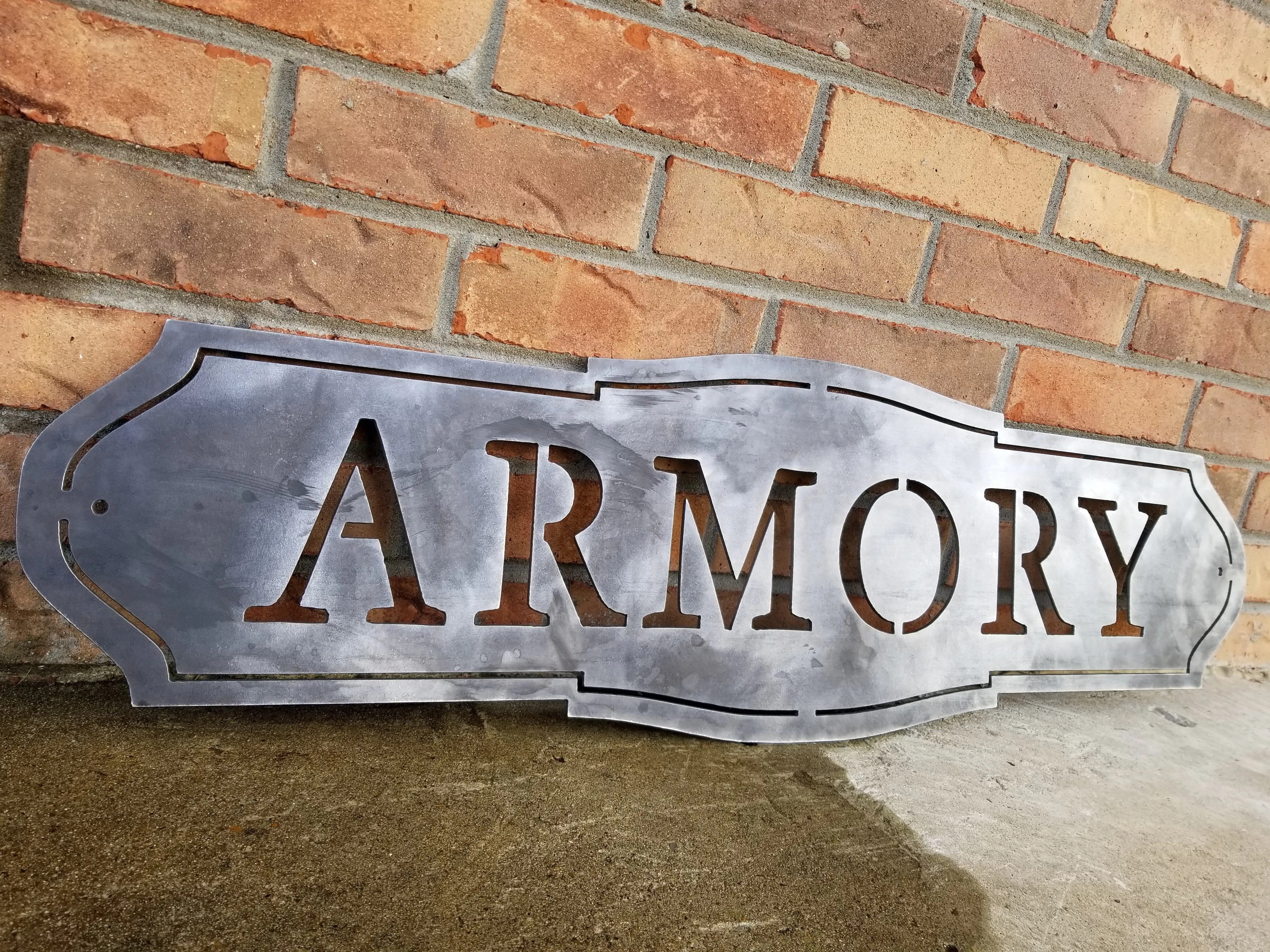 Classic Armory Sign -  Man Cave Decor - Garage Decor