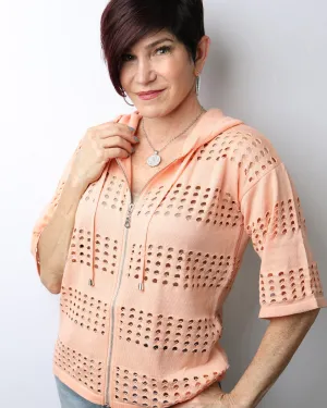 Crochet Zip Bomber Jacket