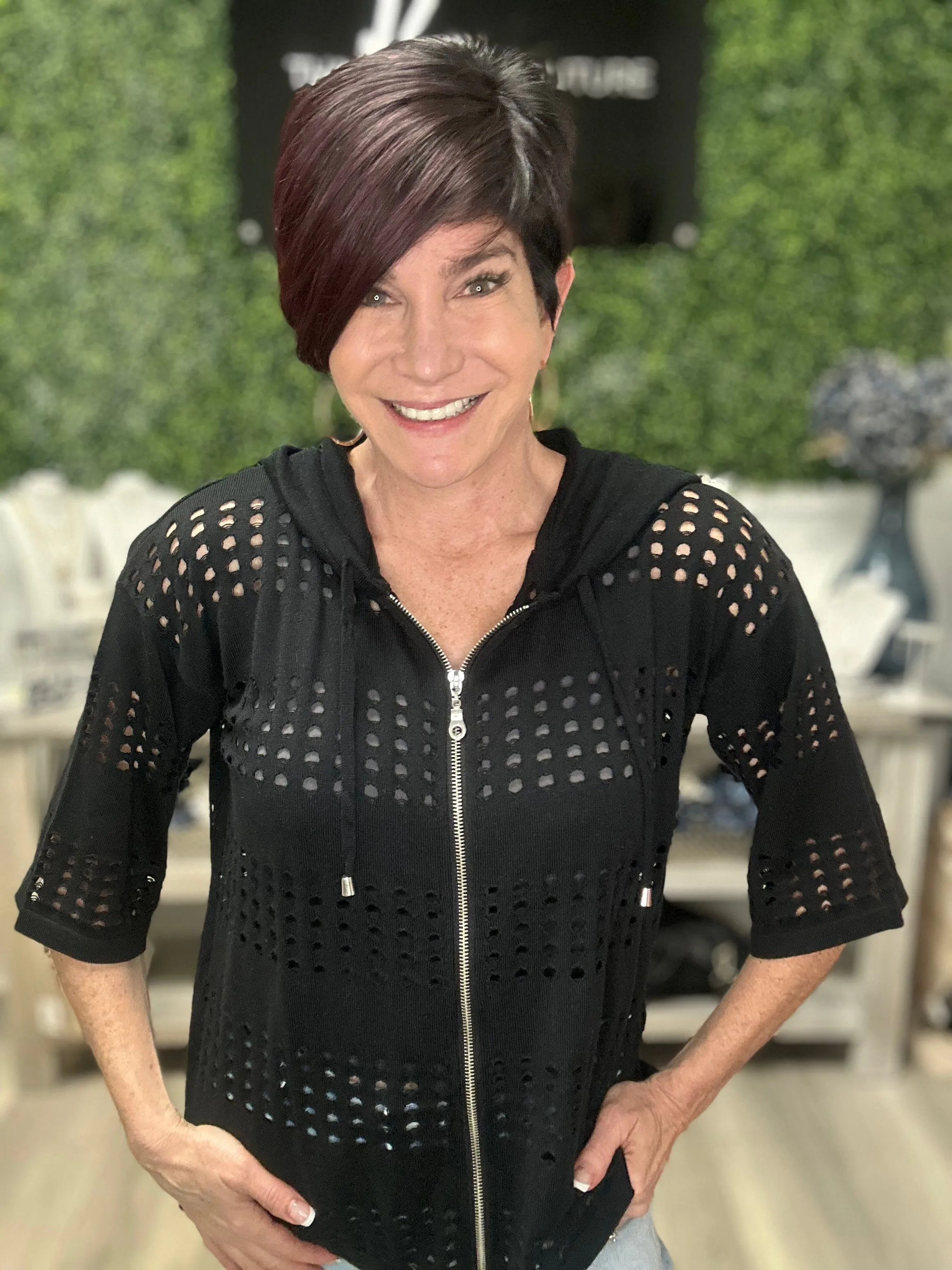 Crochet Zip Bomber Jacket
