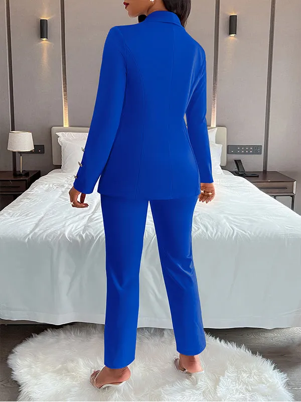 Double-Breasted Blazer & Pants Set