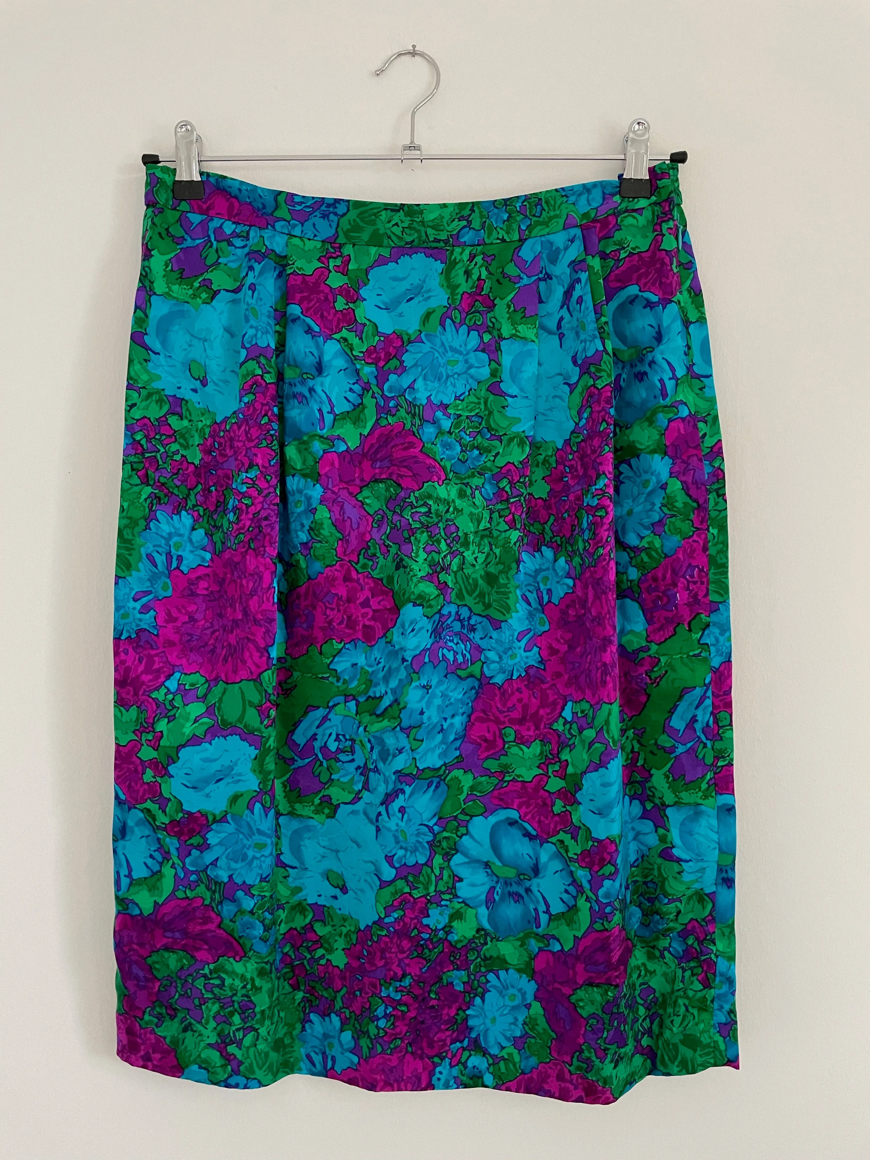 Floral Print Silk Suit