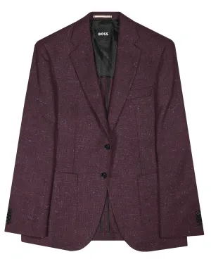 Hugo Boss Wool Mix 'Janson' Jacket - Dark Red