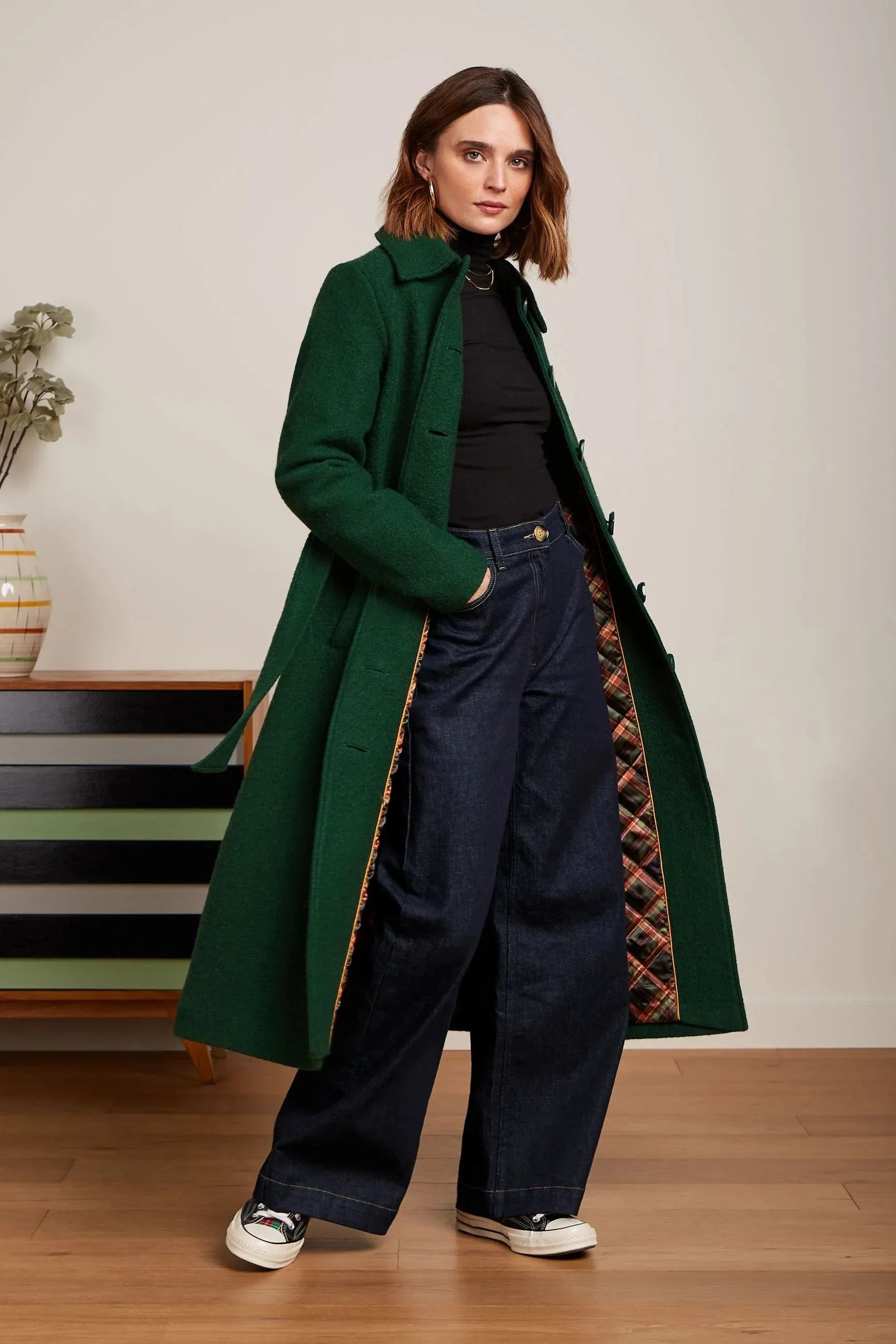 King Louie Arabella Coat Kennedy Forrest Green