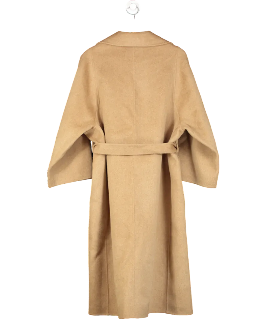 Marcela Beige Maia Wool Coat With Scarf One Size