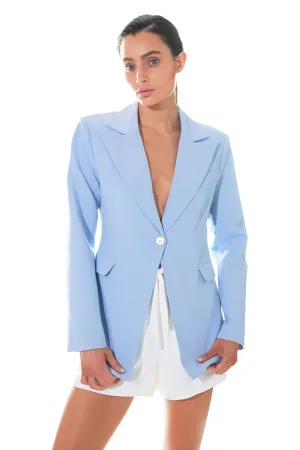One Button Fitted Blazer
