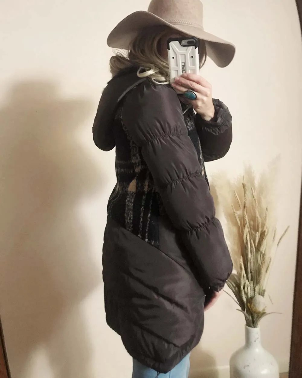 Sweet Plaid Puffer Coat