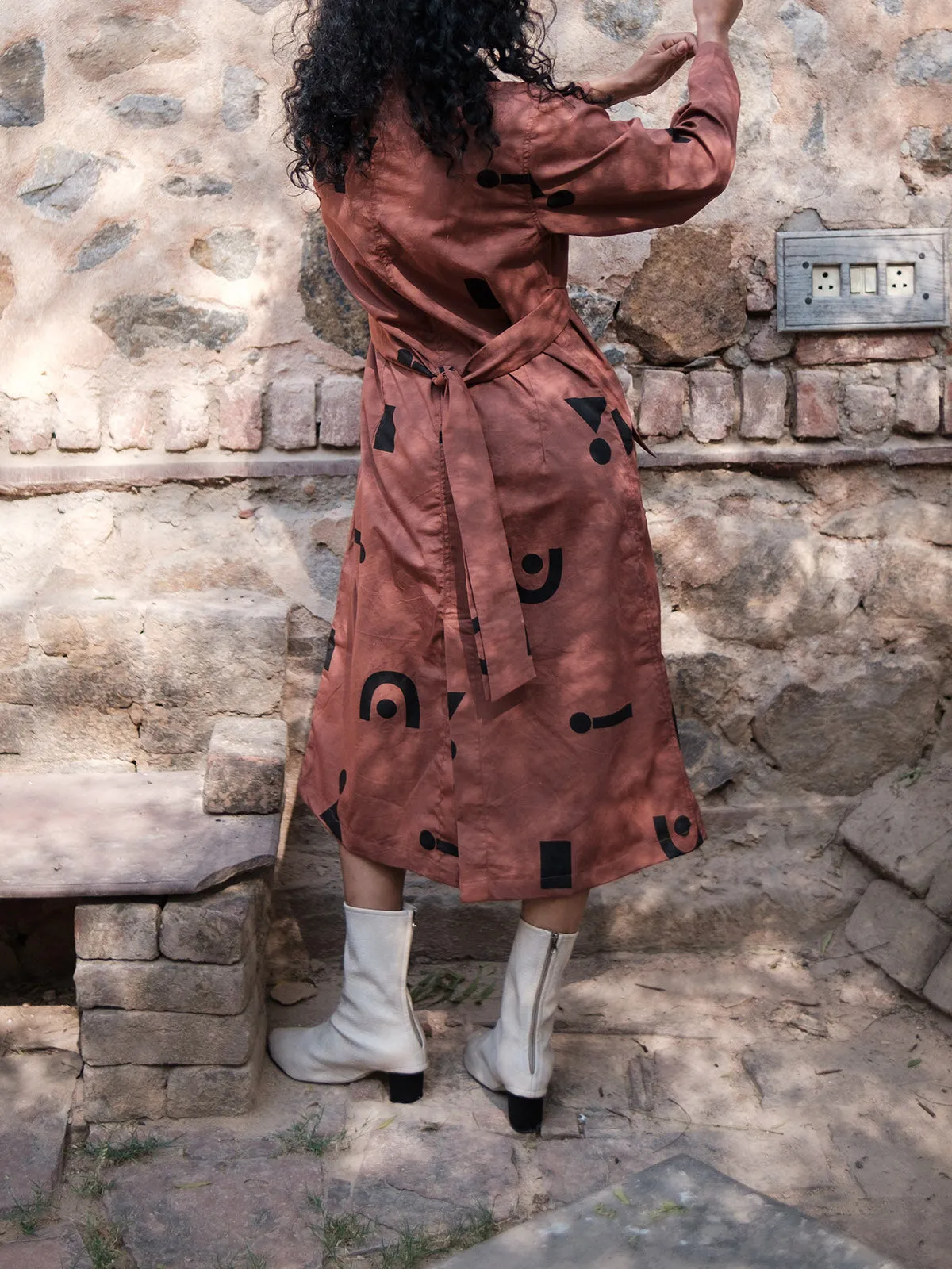 Triangle Printed Copenhagen Trench Copper