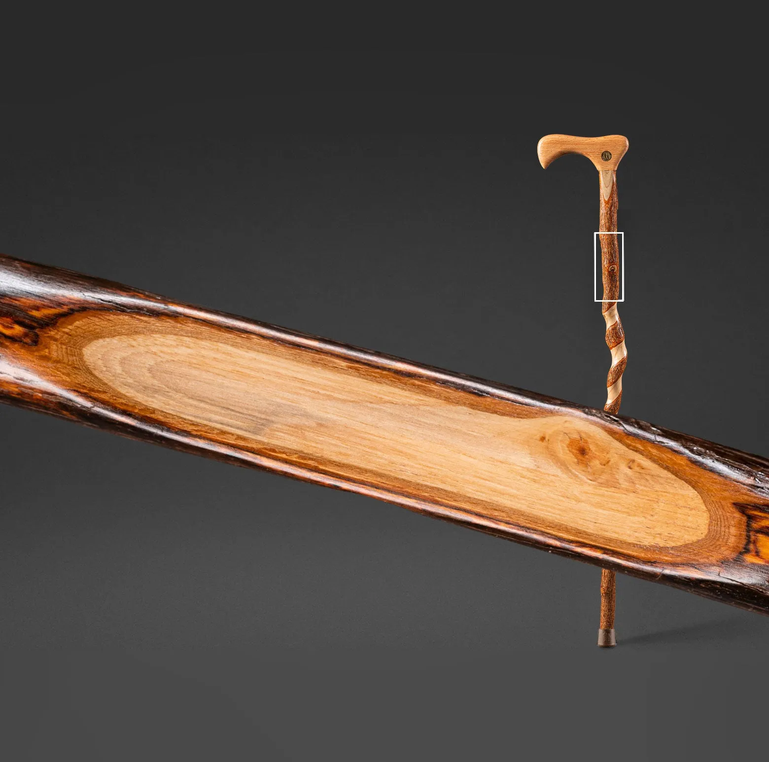 Twisted Sassafras Traditional Rustic Walking Cane 37"