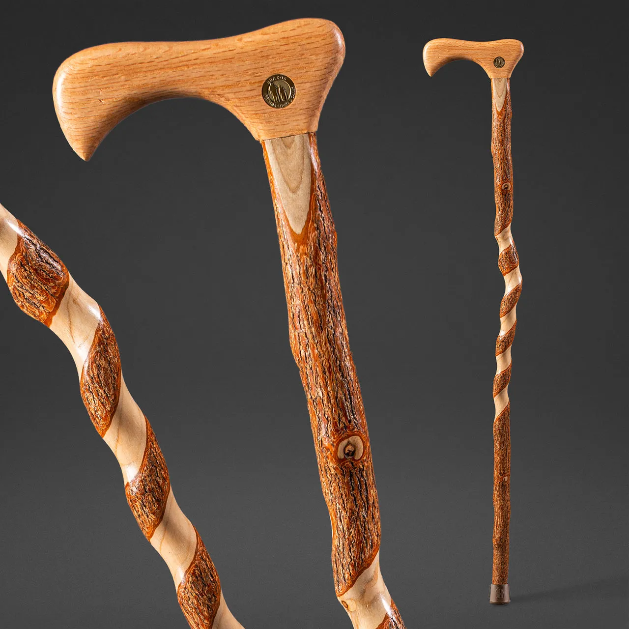 Twisted Sassafras Traditional Rustic Walking Cane 37"