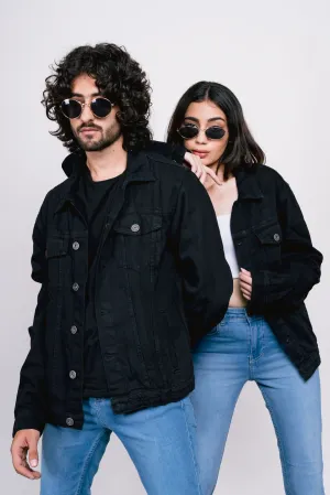 Unisex Black Trucker Jacket