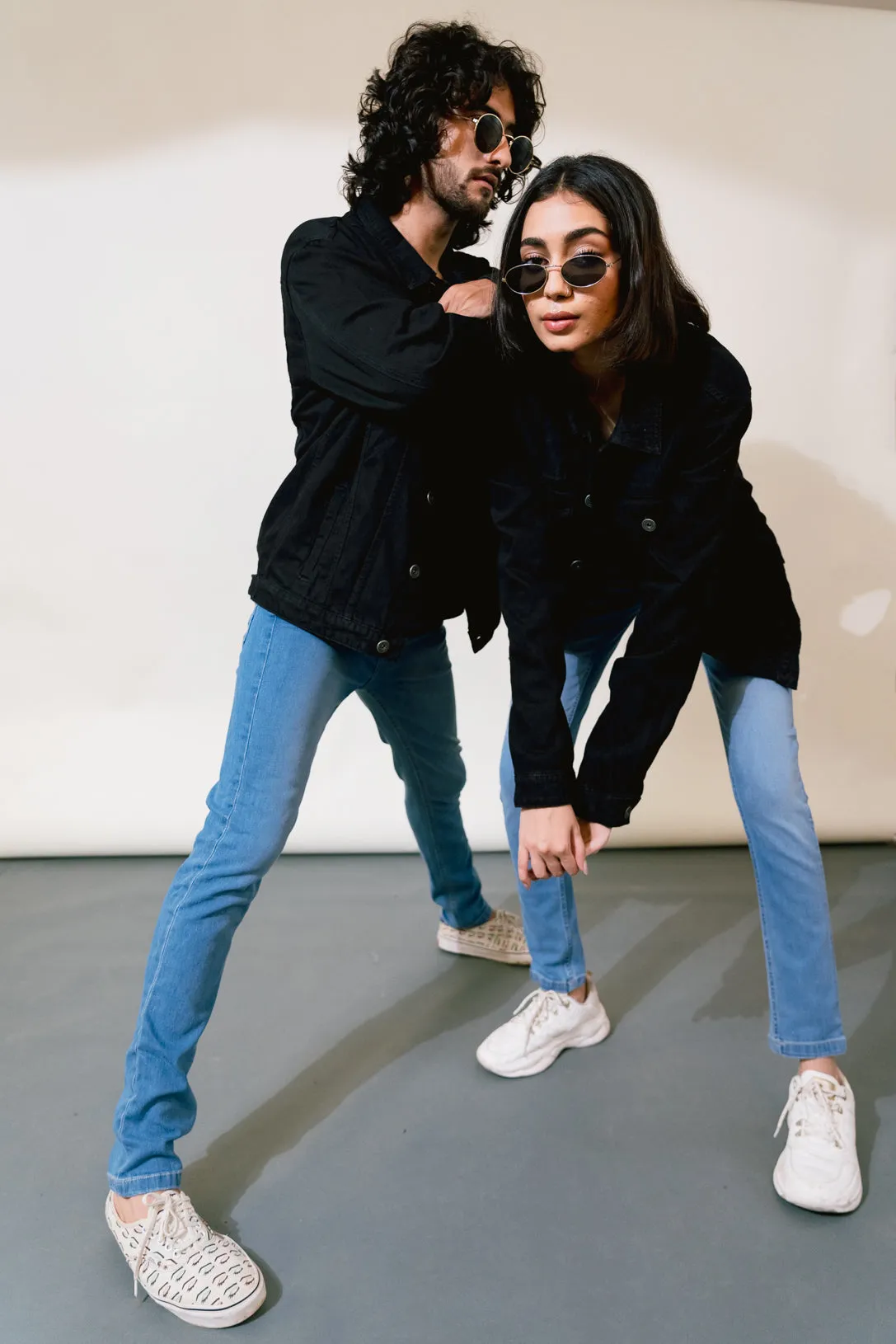 Unisex Black Trucker Jacket