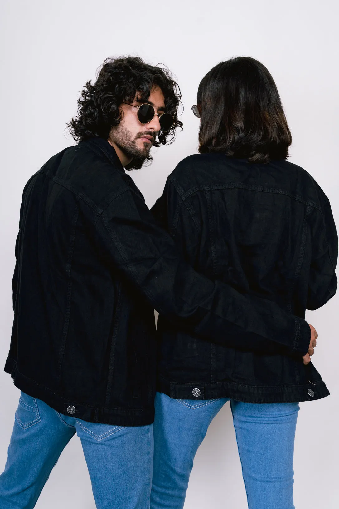 Unisex Black Trucker Jacket