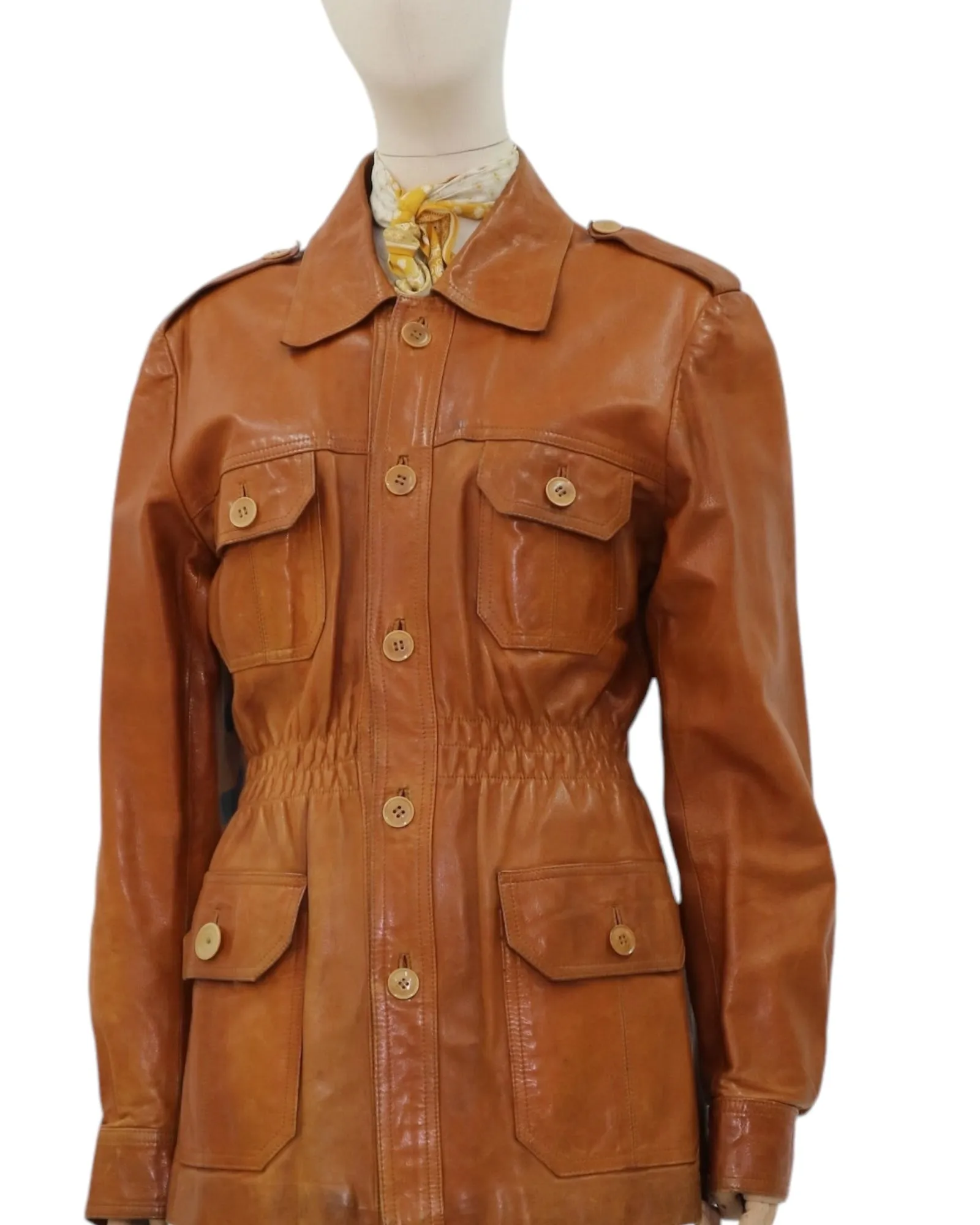 Vintage Safari Leather Jacket