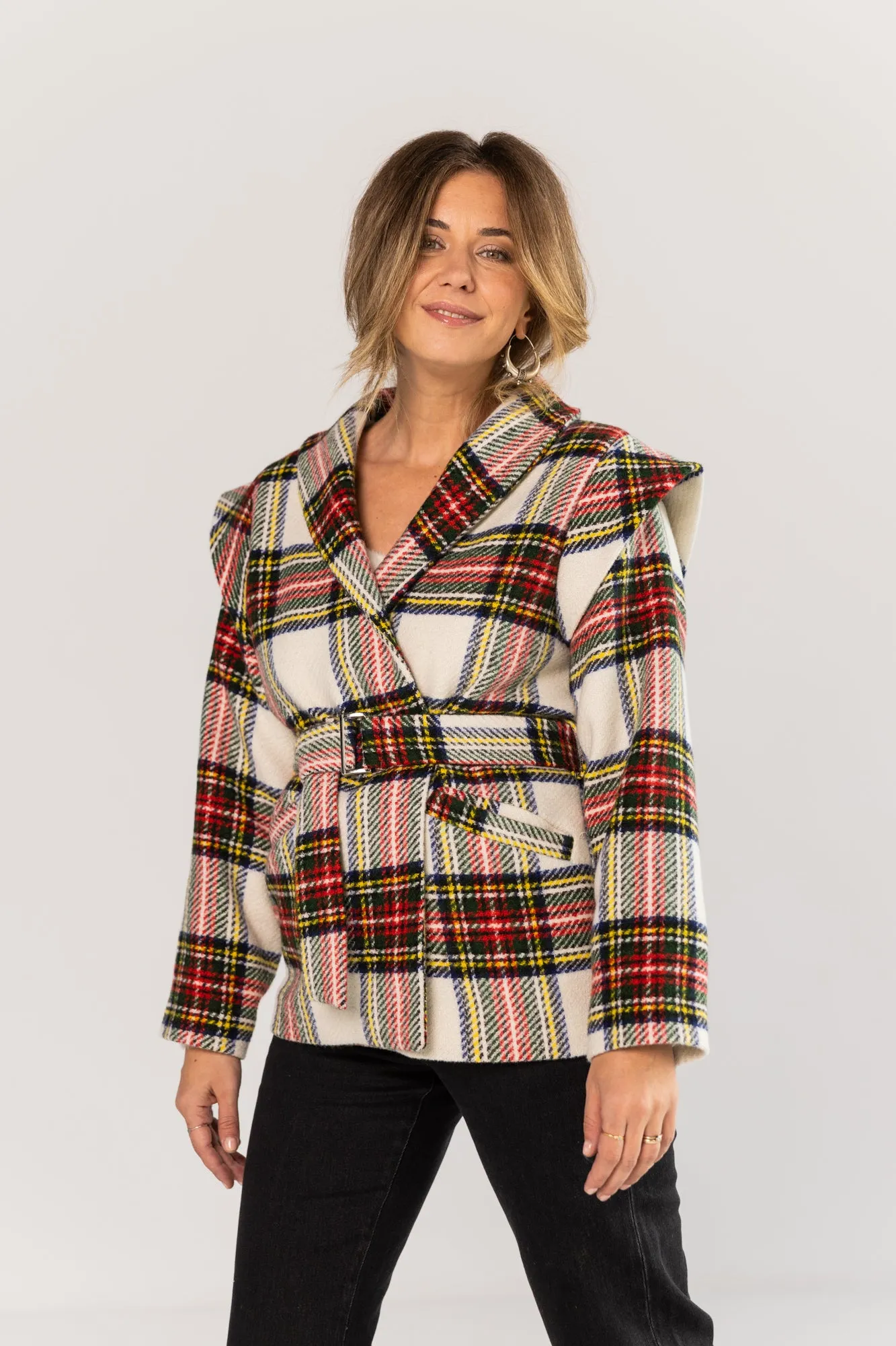 Wool Plaid Coat