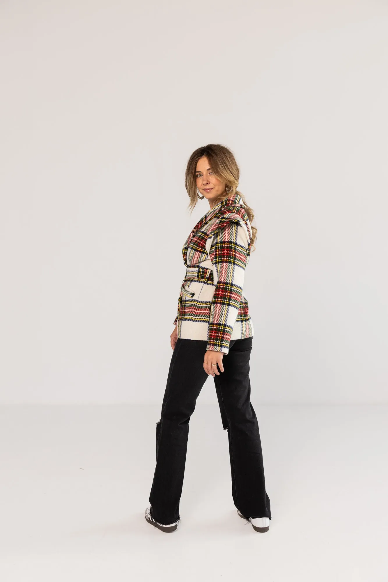 Wool Plaid Coat