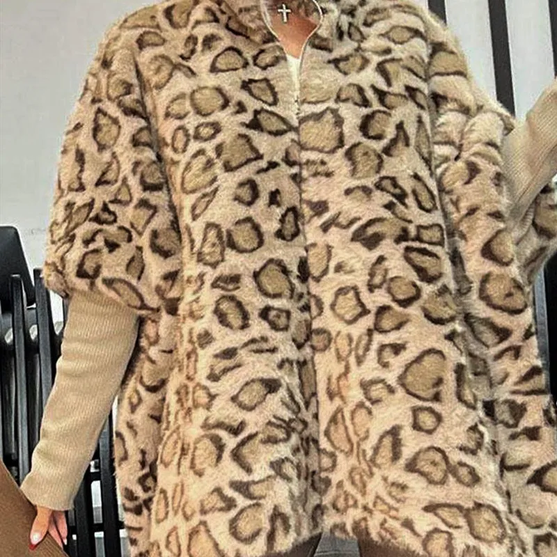 Xmas Sales - 39% OFFWomen's Leopard Print Faux Fur Jacket