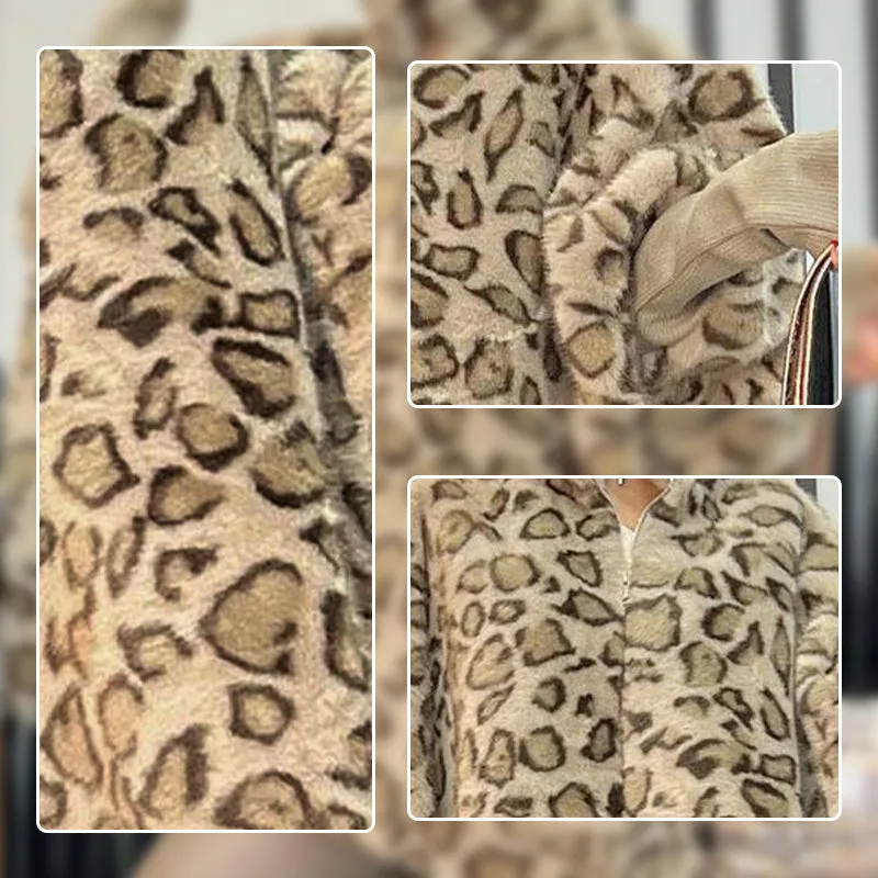 Xmas Sales - 39% OFFWomen's Leopard Print Faux Fur Jacket