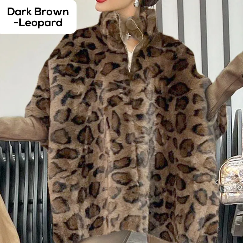 Xmas Sales - 39% OFFWomen's Leopard Print Faux Fur Jacket