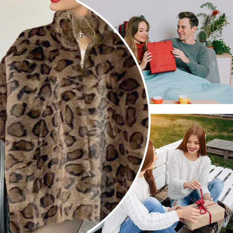 Xmas Sales - 39% OFFWomen's Leopard Print Faux Fur Jacket